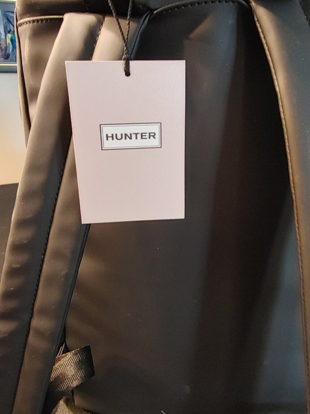Hunter Black Water Resistant Top Clip Laptop Bag Backpack NWT - Picture 5 of 11